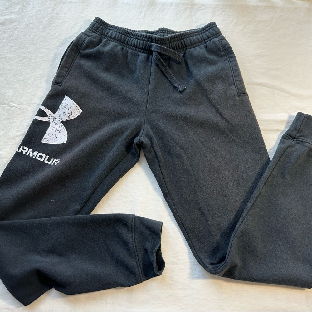 Under Armour Kids Charcoal Joggers with Logo